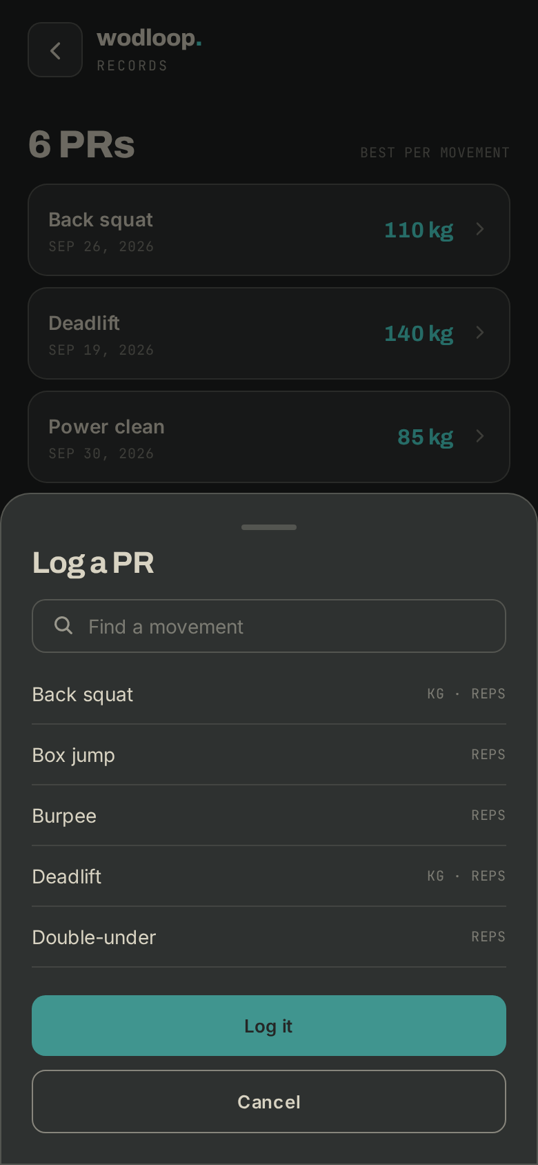 Logging a PR